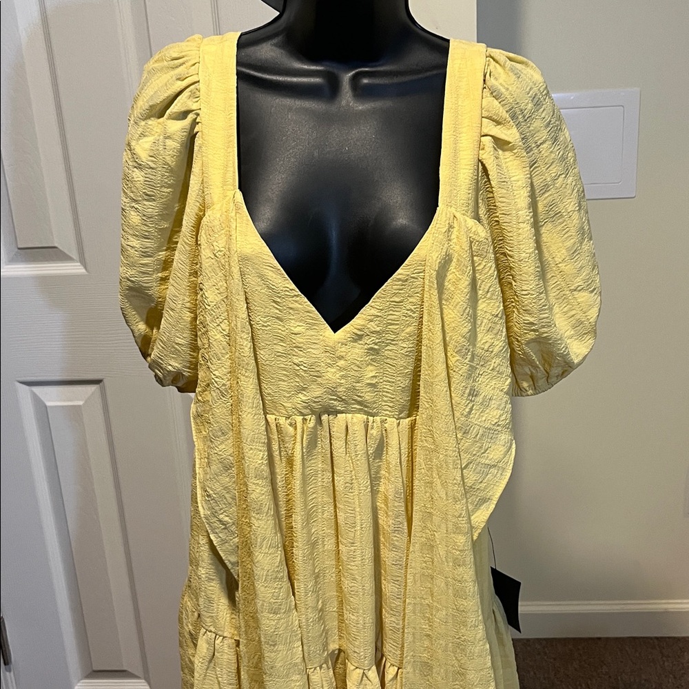 Lulu's Sunny Yellow Midi Dress - Picture 6 of 9